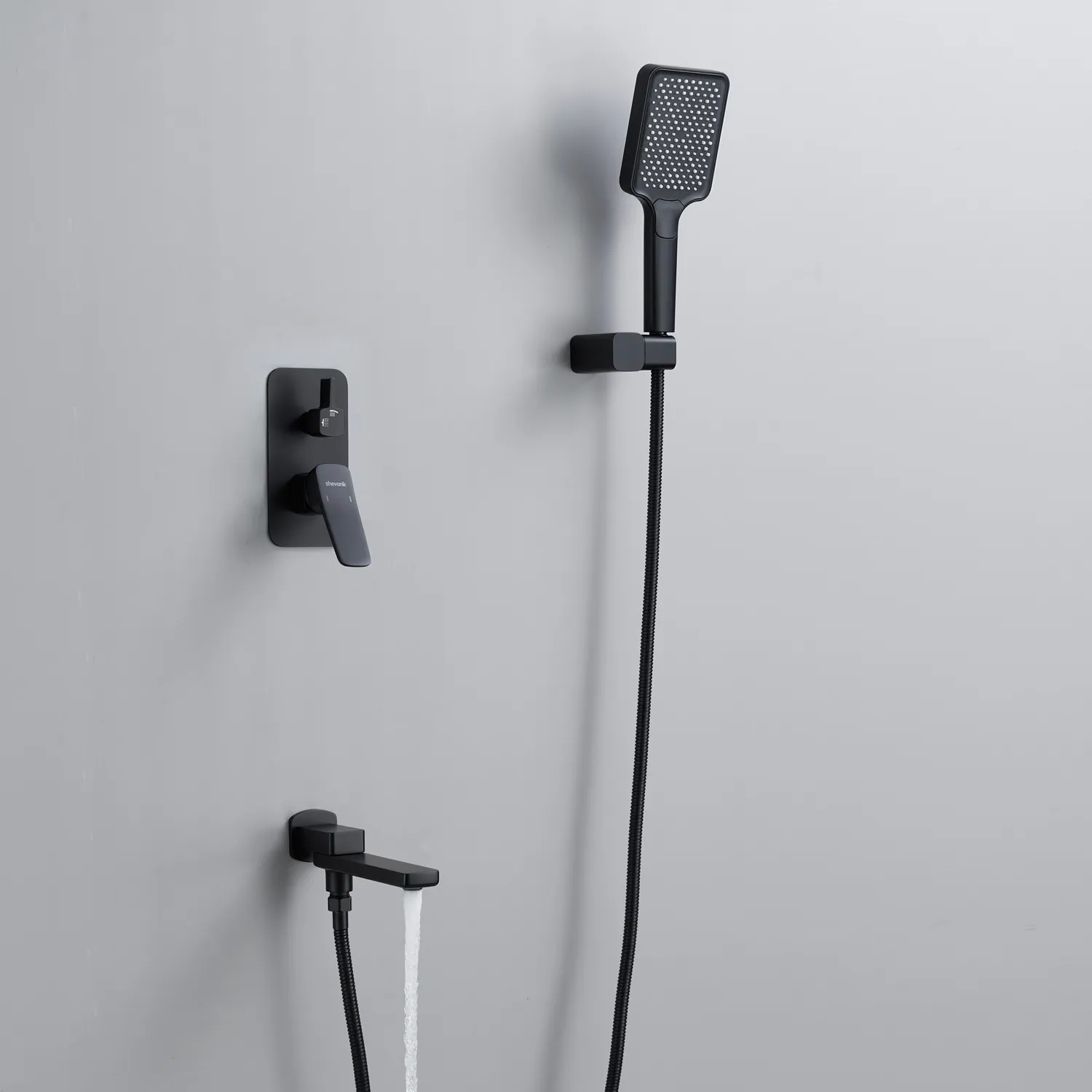 Душевая система встраиваемая Shevanik S9935H, черный
