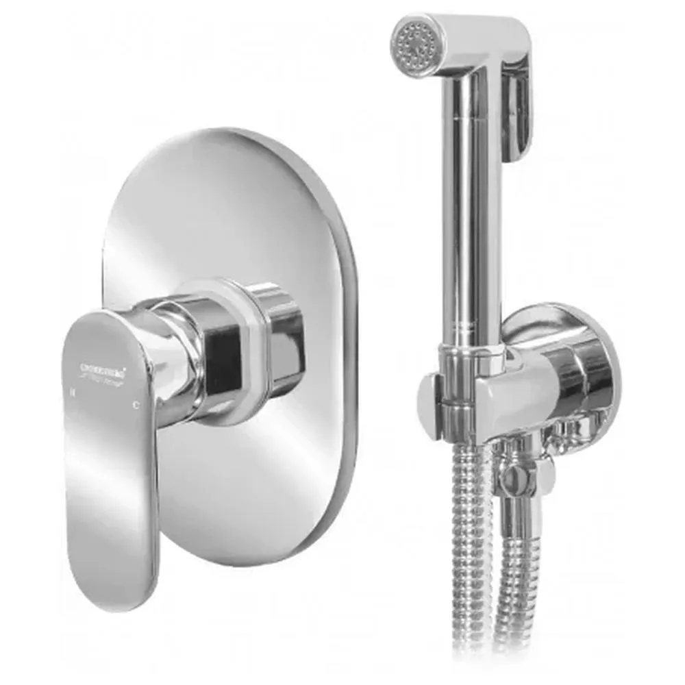 Гигиенический душ со смесителем встраиваемый Grocenberg GB1002CR, хром