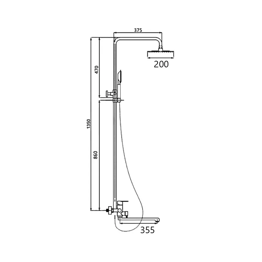 Душевая система D-Lin H10A23, сатин