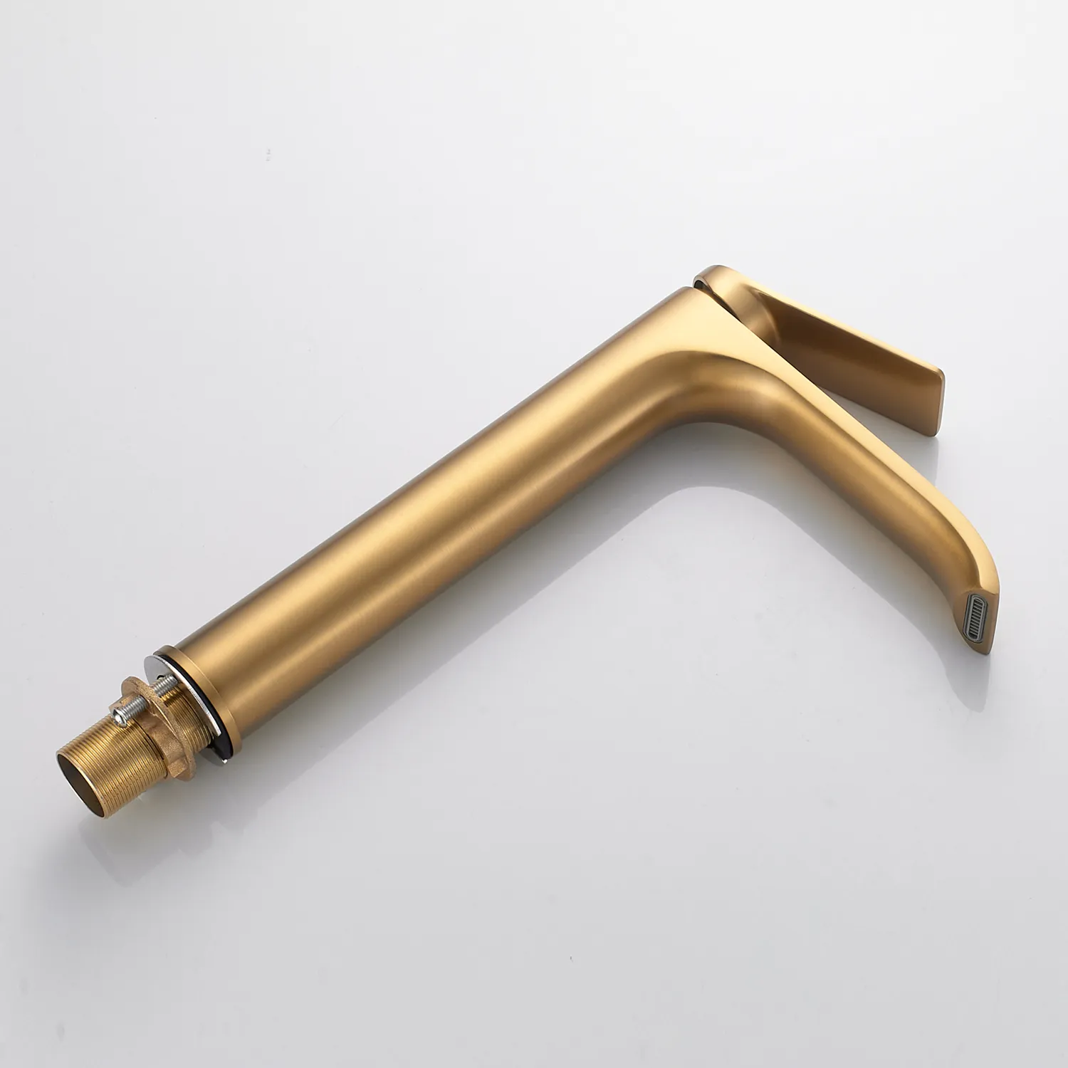 Смеситель для раковины высокий Shevanik S4111G, золотой сатин