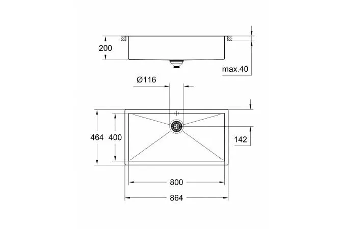 Мойка кухонная Grohe K700 31580SD1 нержавеющая сталь