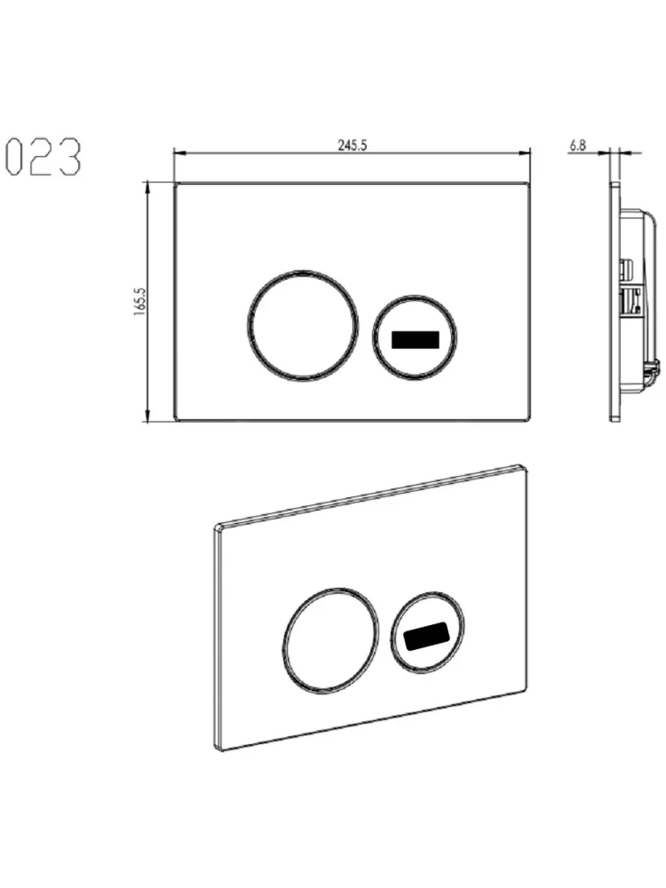 INSE-0000002.36 Aquatek Sensor SET Монтажная рама для подв унитаза 1130*950*100 для лиц с ограниченными возможностями + панель смыва KDIS-0000036