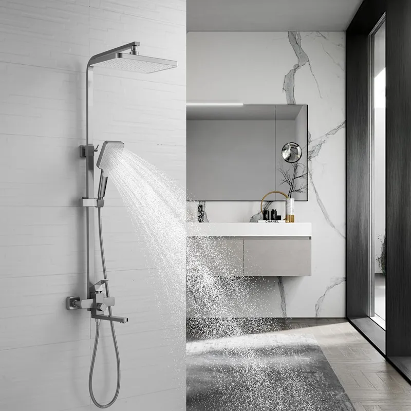 Душевая система Shevanik S7036L, сатин