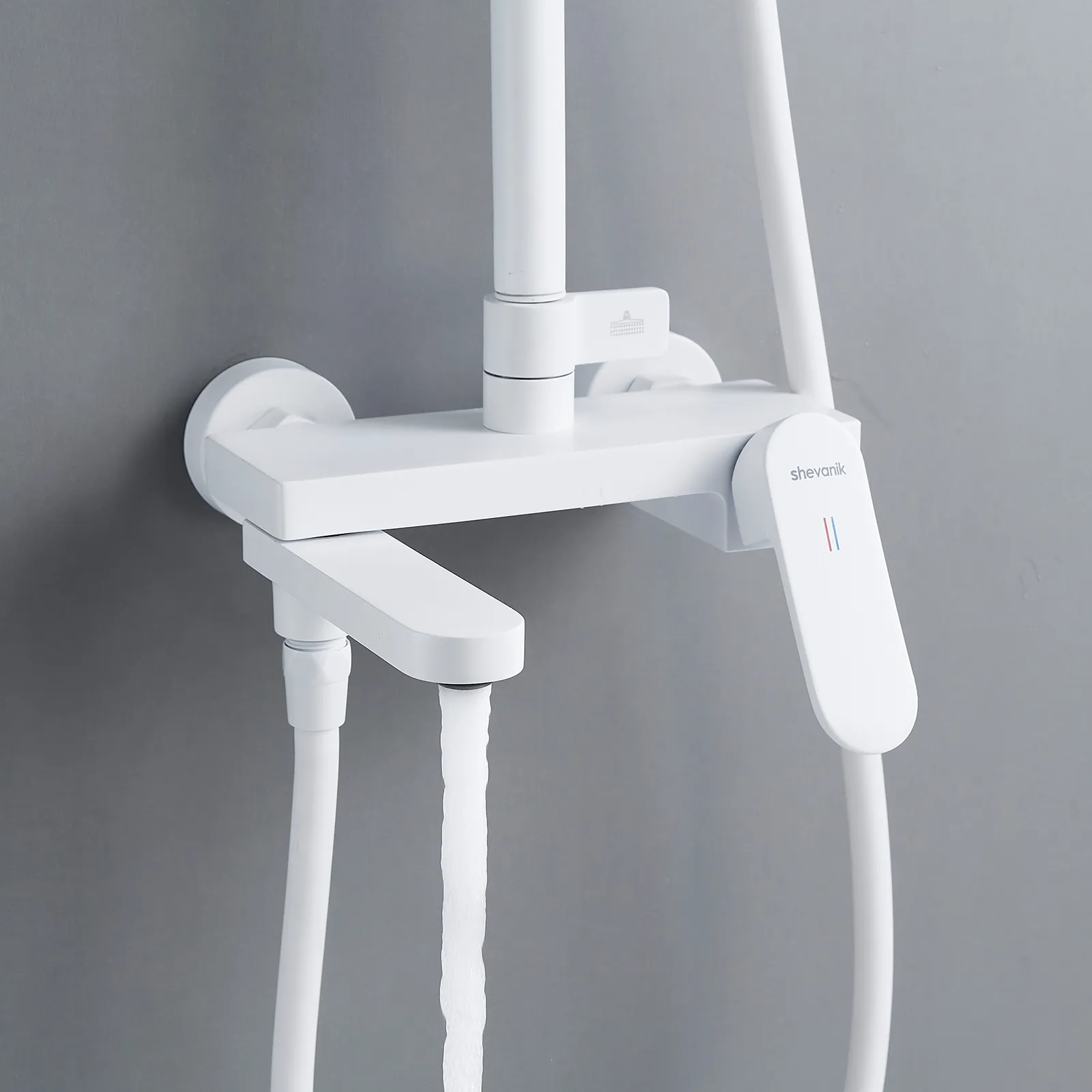 Душевая система Shevanik S4536C, белый