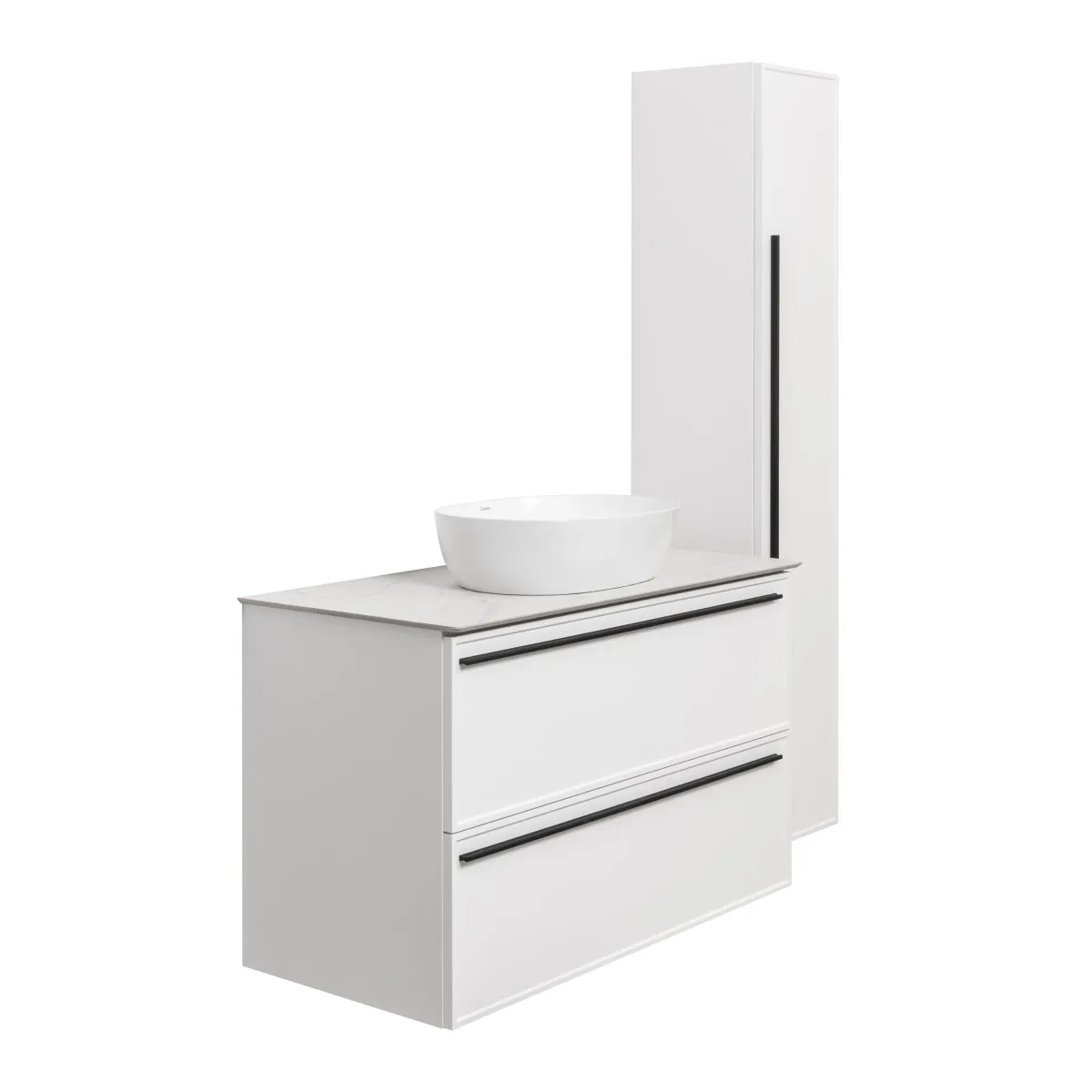 Тумба под раковину подвесная La Fenice Elba TWIN FNC-01-ELB-B-100-2, белая