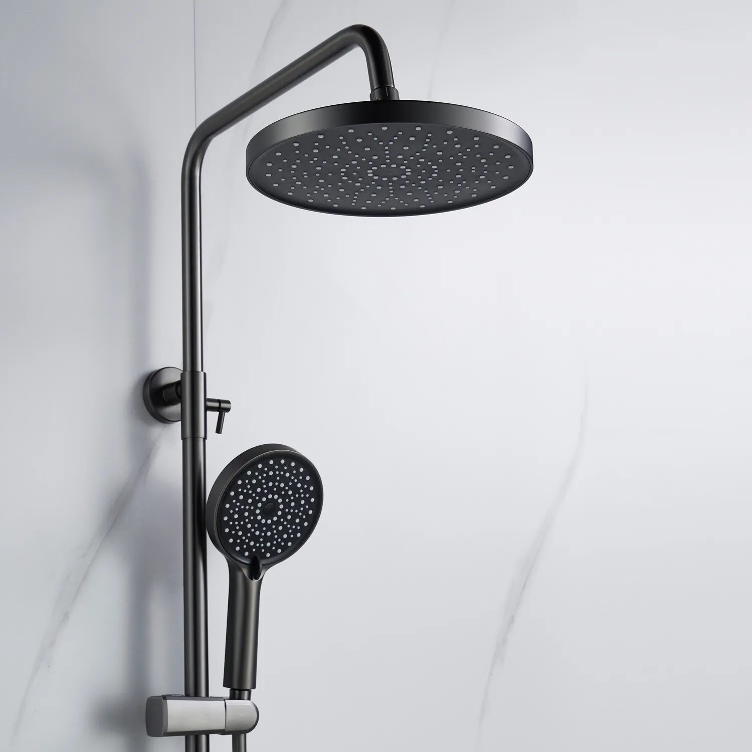 Душевая система Shevanik S4726T, оружейная сталь