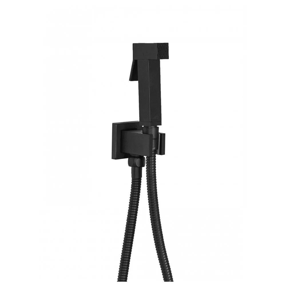 Гигиенический душ со смесителем встраиваемый Hansberge H3070BL, черный