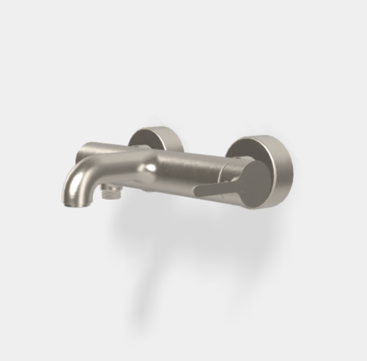 Смеситель для ванны и душа Fima Carlo Frattini Snap, брашированный никель (F3114/1SN)