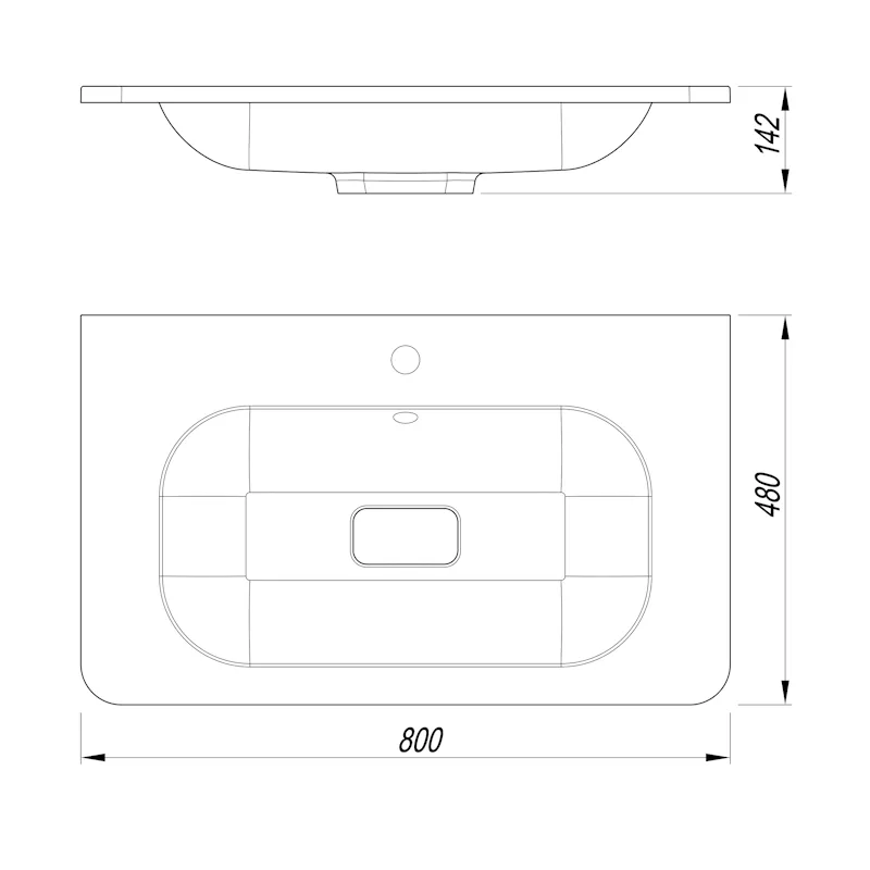 Раковина Florentina Нева 80 см 10.250.00800.201, жасмин