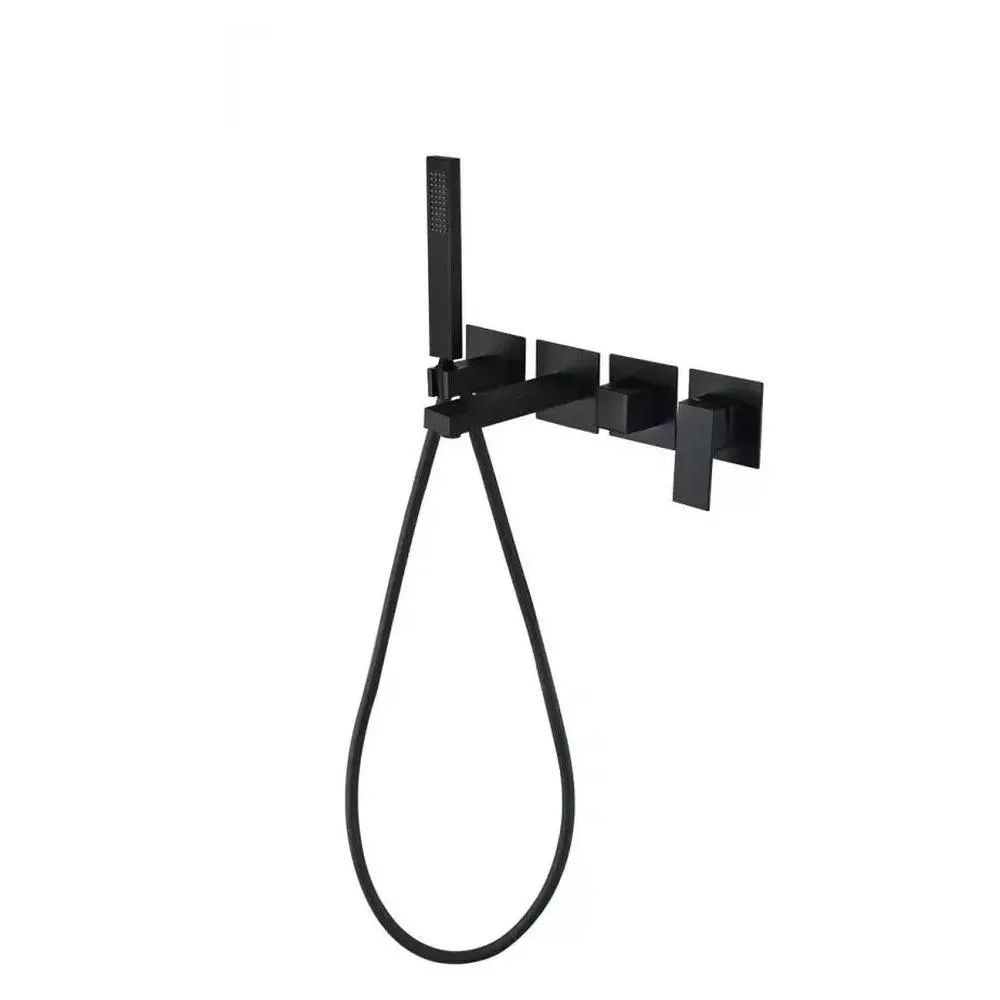 Смеситель для ванны встраиваемый Grocenberg GB5060BL, черный