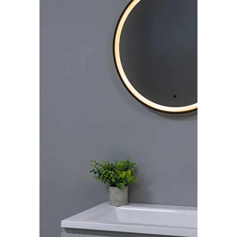 Зеркало Silver Mirrors Делуна/Deluna D600 TX (алюм. профиль, цвет черный, бесконтактный сенсор)