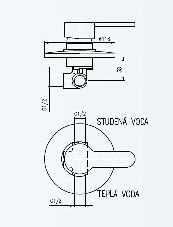 Смеситель для душа Rav Slezak Zambezi ZA083