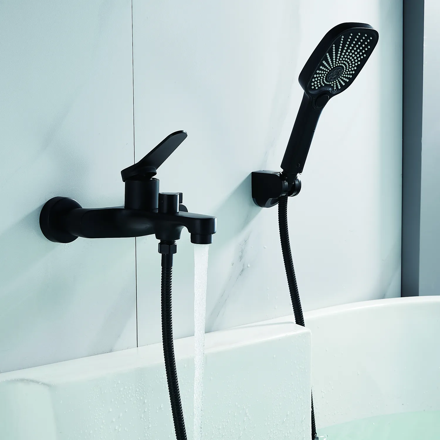 Смеситель для ванны Shevanik S6202H, черный