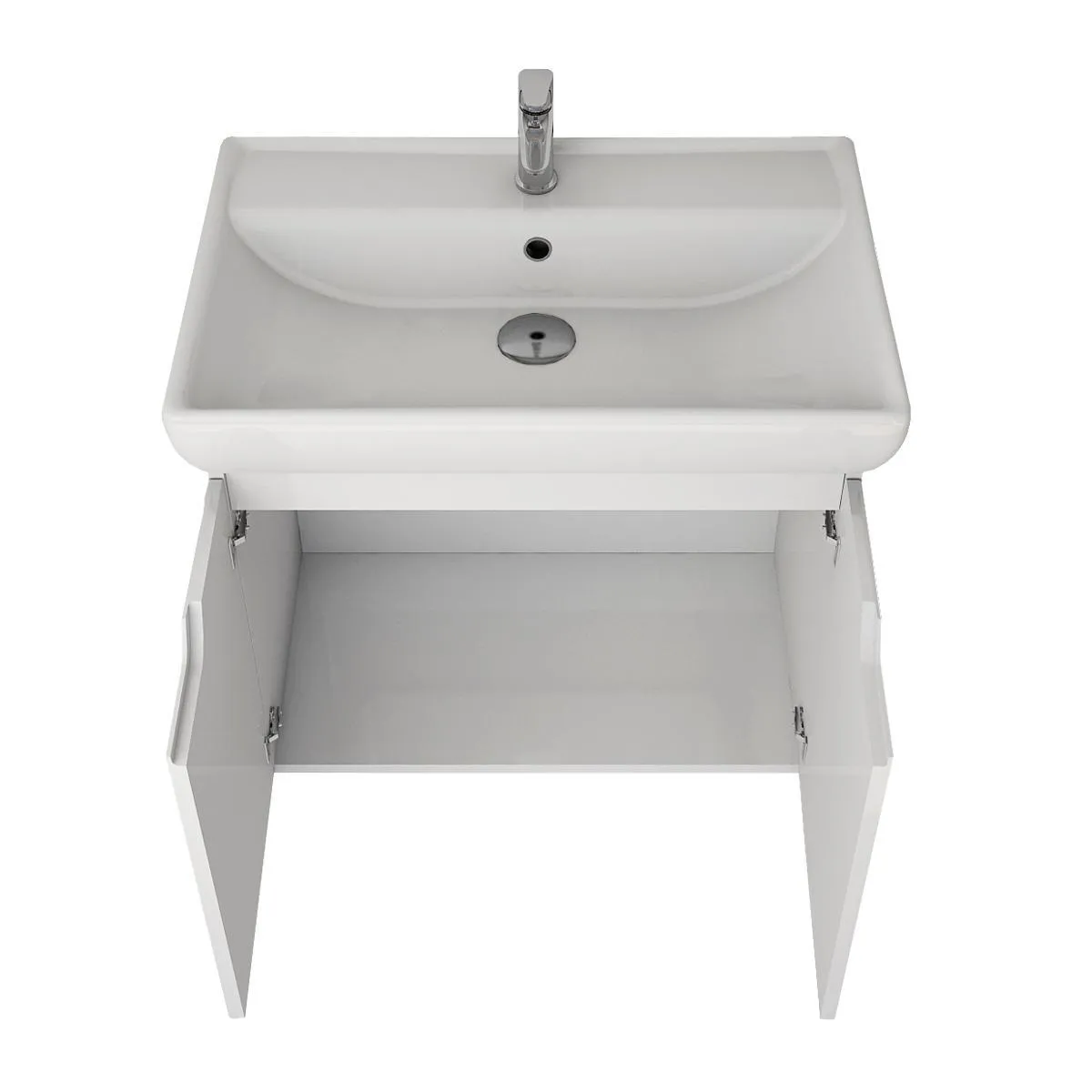 Тумба с раковиной подвесная Dreja Q(D) 70 см, белый