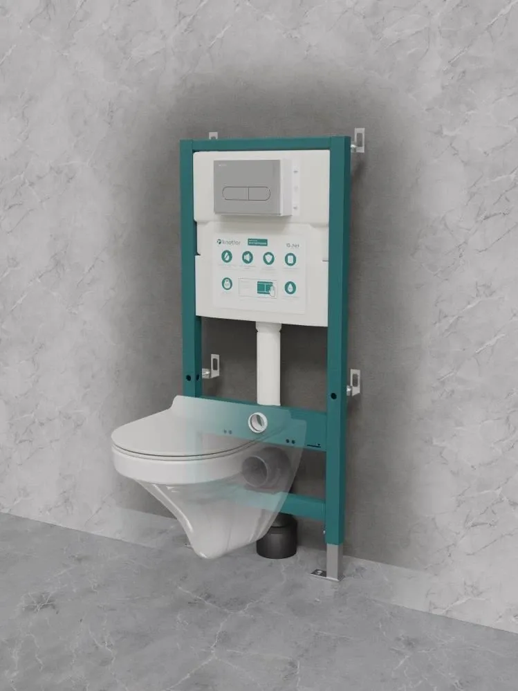 Инсталляция для подвесного унитаза Knotlor ISWC503FG, бирюзовый