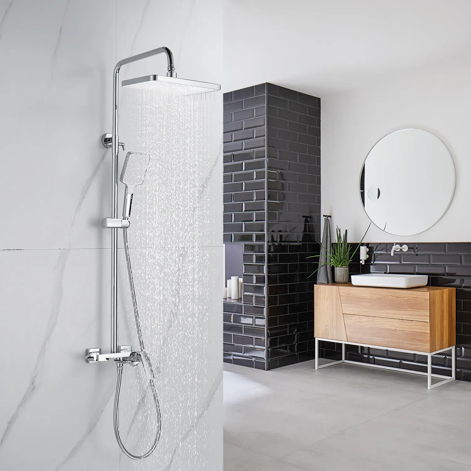 Душевая система Shevanik S4226, хром