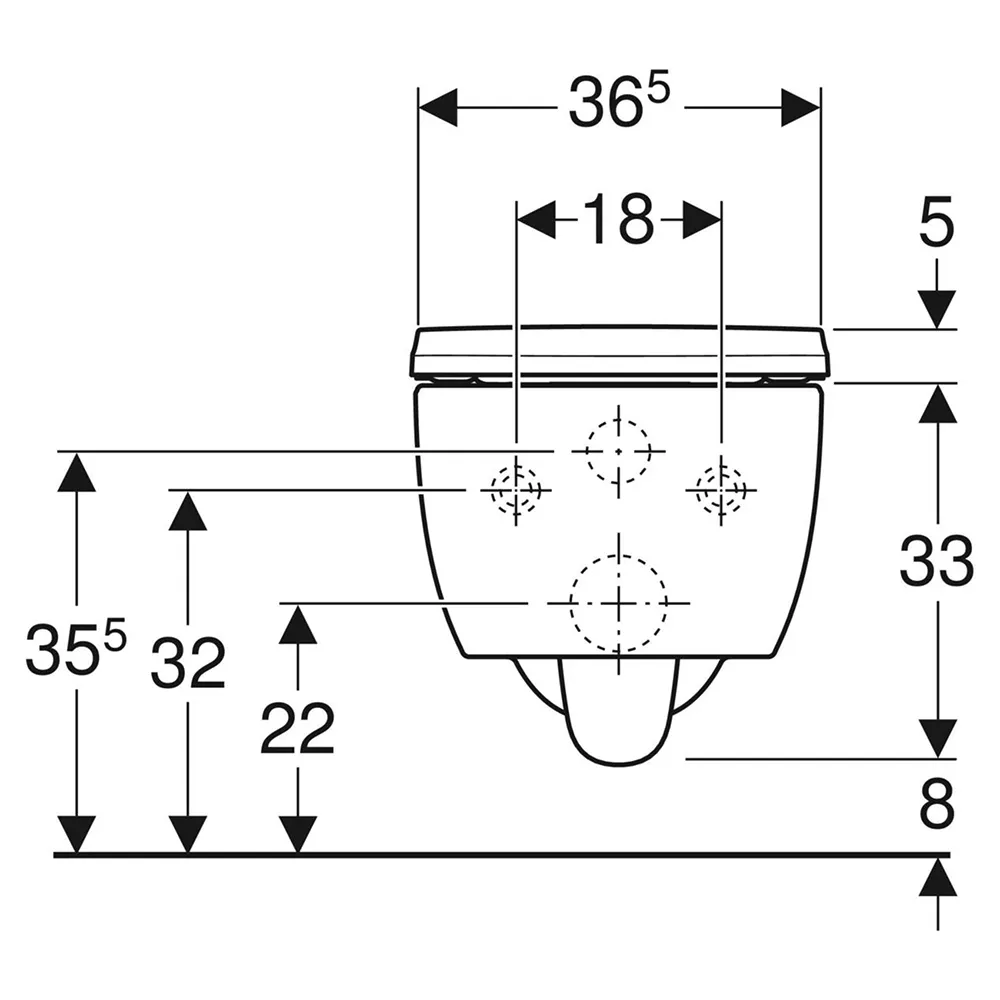 501.664.00.1 Geberit iCon Комплект из подвесного безободкового унитаза Rimfree c тонким сиденьем и быстросъемной крышкой с микролифтом (замена 500.784.01.1)