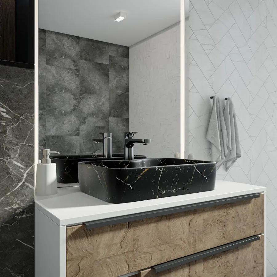 Раковина чаша Maretti UM13NS96-560MR, черный мрамор