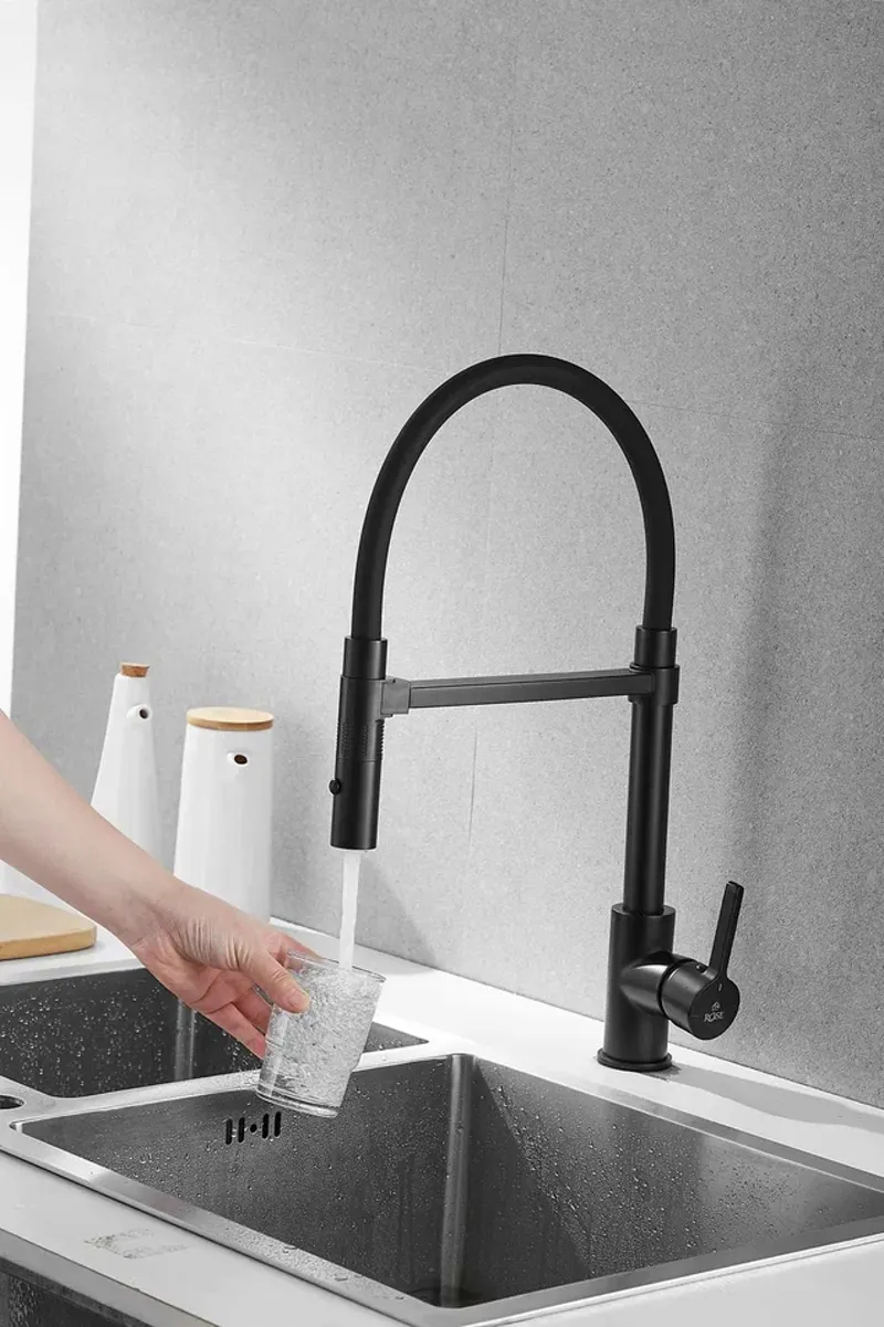 Смеситель для кухни Rose R133H, черный