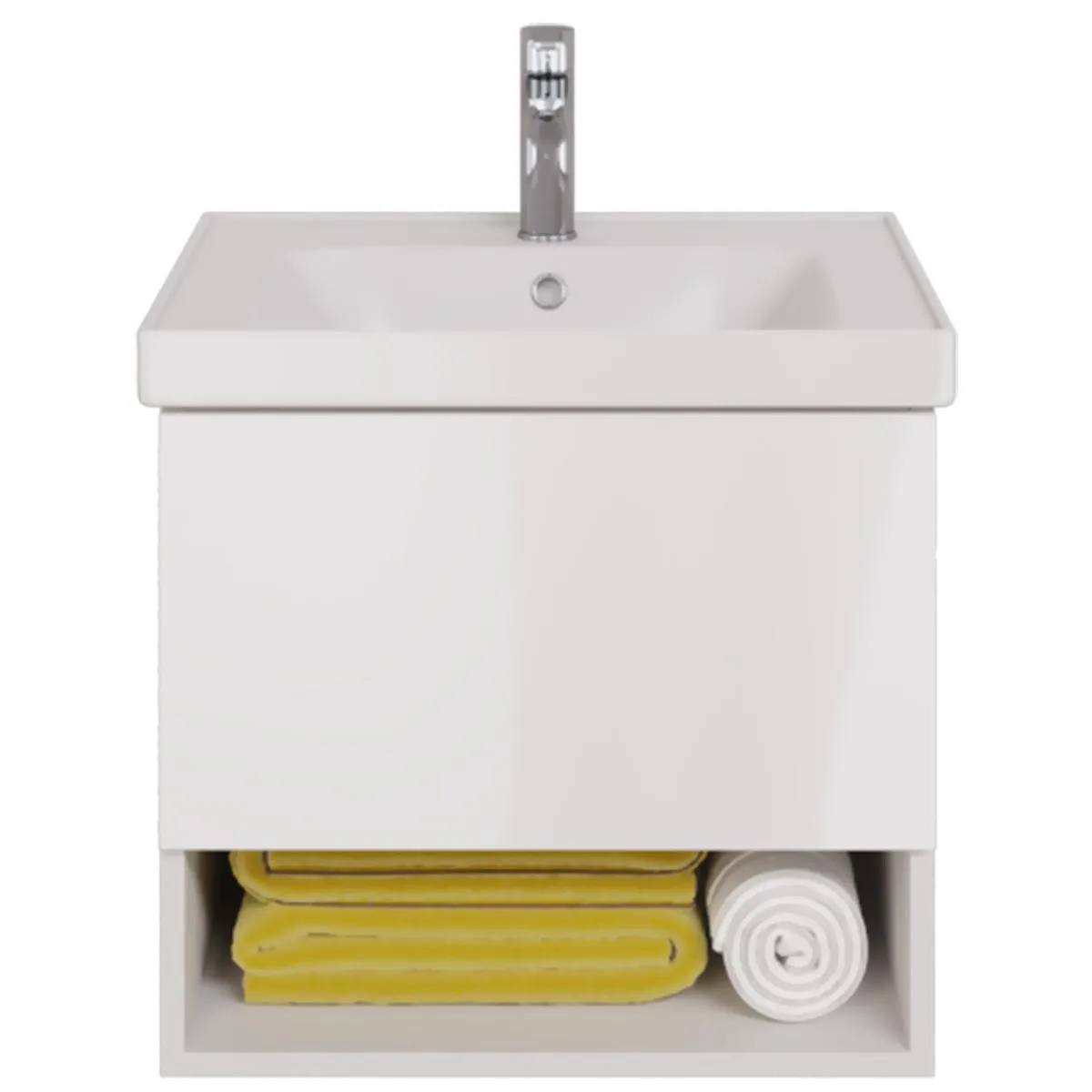 Тумба под раковину подвесная Dreja Perfecto 60 см, белый