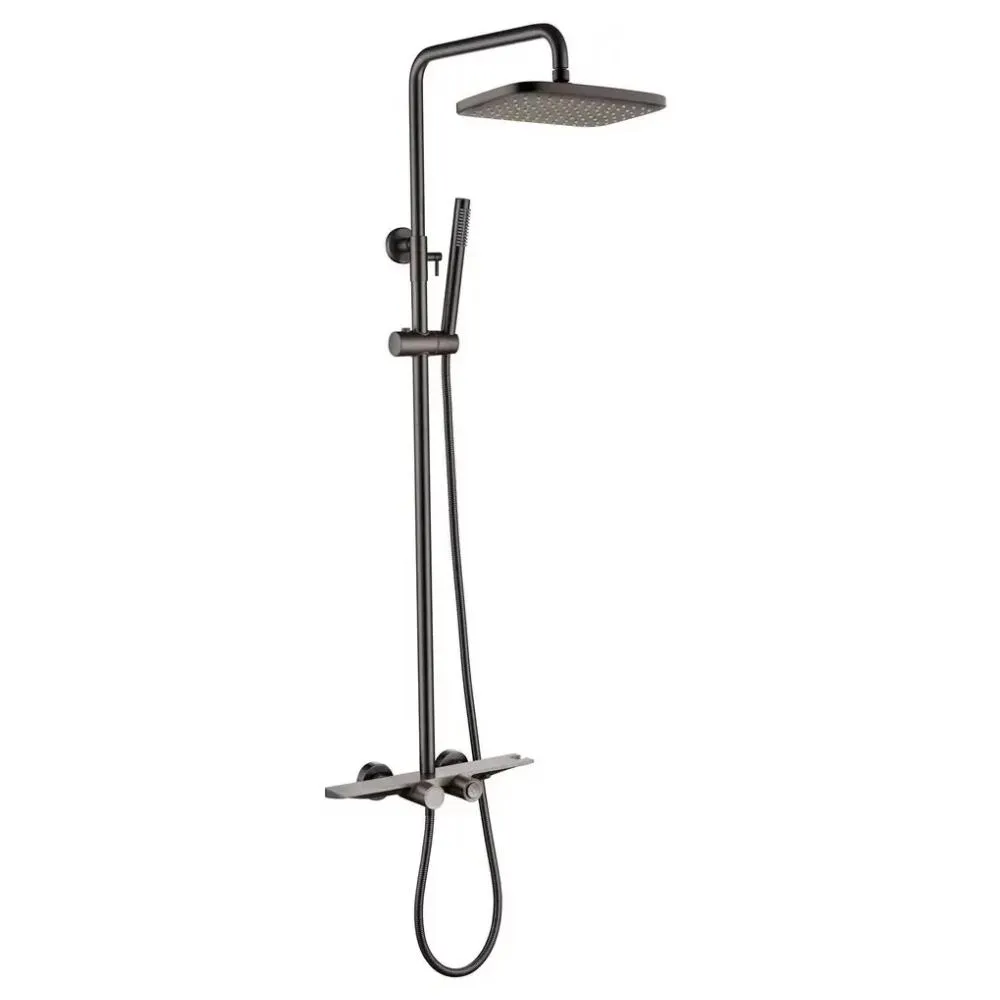 Душевая система с термостатом Grocenberg GB7038BG, графит