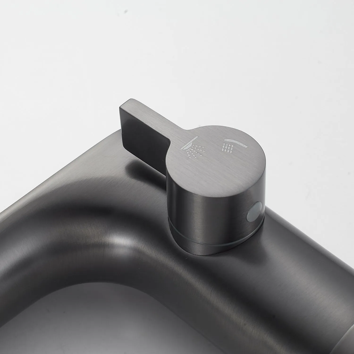 Смеситель на борт ванны Shevanik S4112T, оружейная сталь