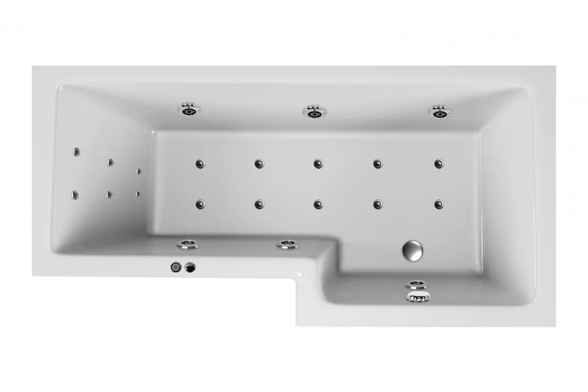 Ванна акриловая правосторонняя Vayer Options Гл000023295, 165x85