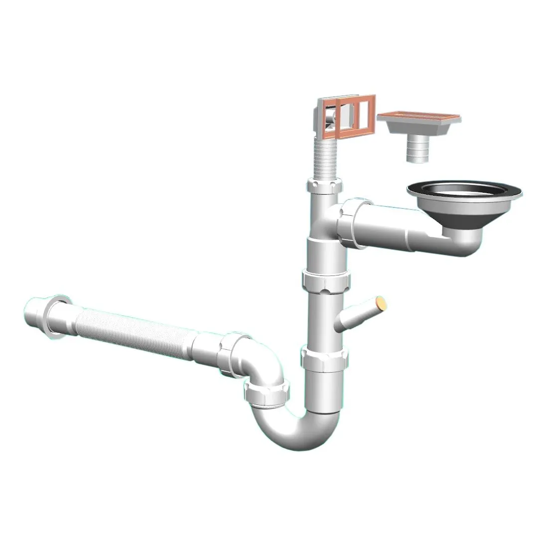 Кухонная мойка Florentina КОМБИ 21.400.D0860.307, серый шёлк