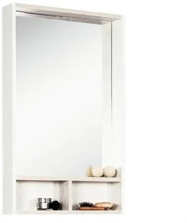 Зеркальный шкаф Акватон Йорк 50 (1A170002YOAY0) белый/выбеленное дерево
