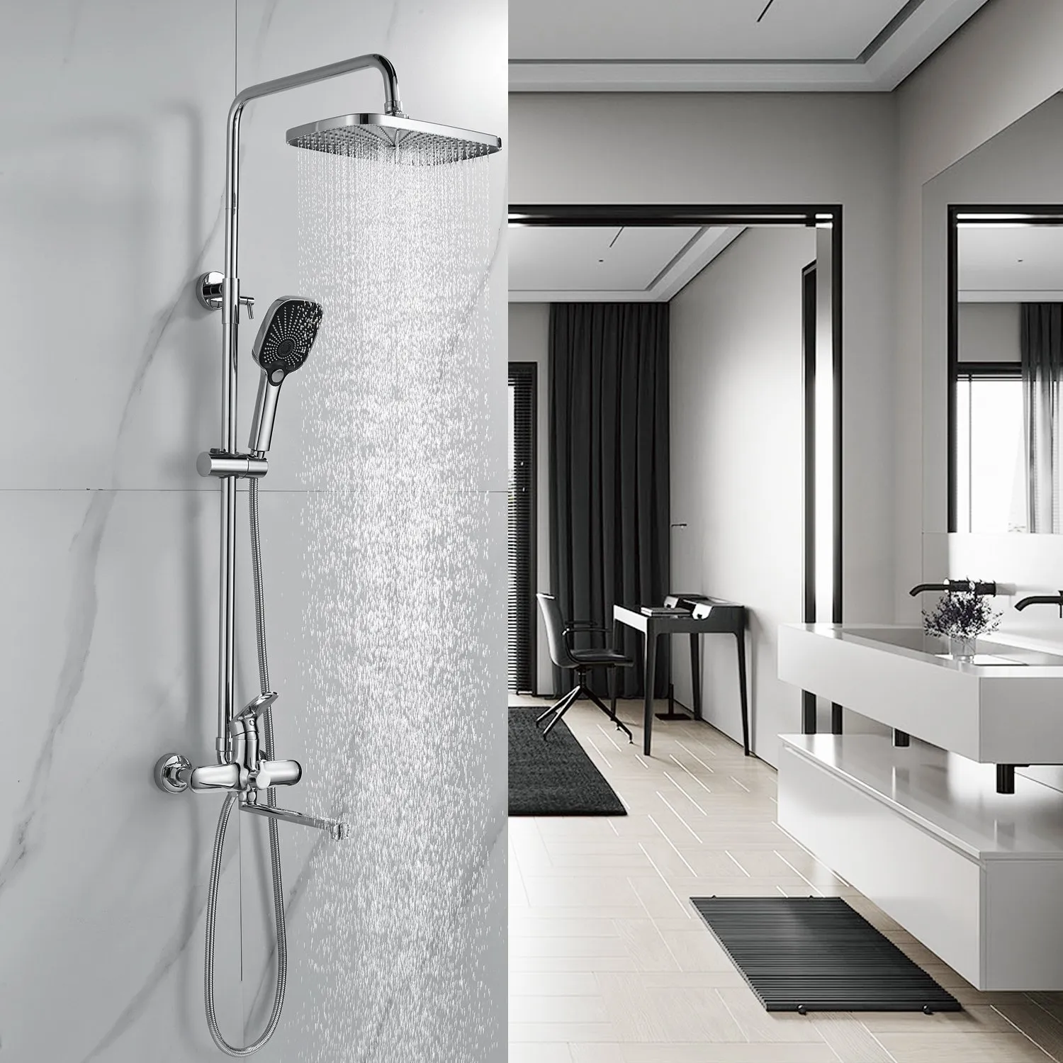 Душевая система Raffine F3685, хром