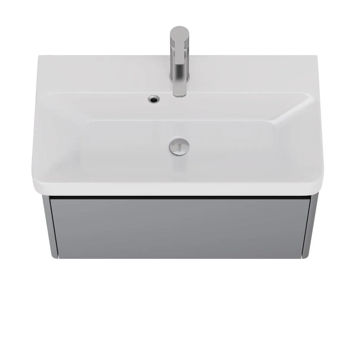 Тумба с раковиной подвесная Dreja Luxury 70 см, серый базальт