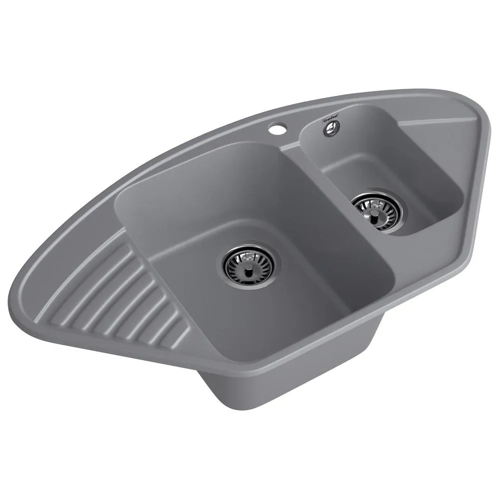 Кухонная мойка GranFest QUARZ 14, темно-серый