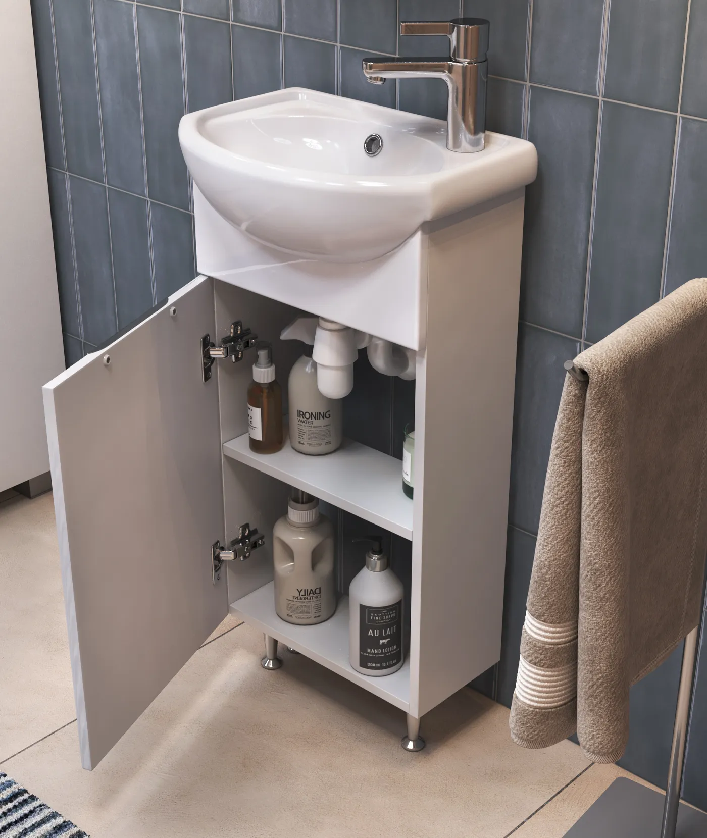 Тумба с раковиной напольная VIGO Callao tn.CAL.AZO.40.1D, 40 см