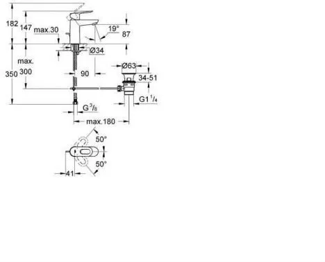 Смеситель для раковины Grohe BauLoop 23335000 хром