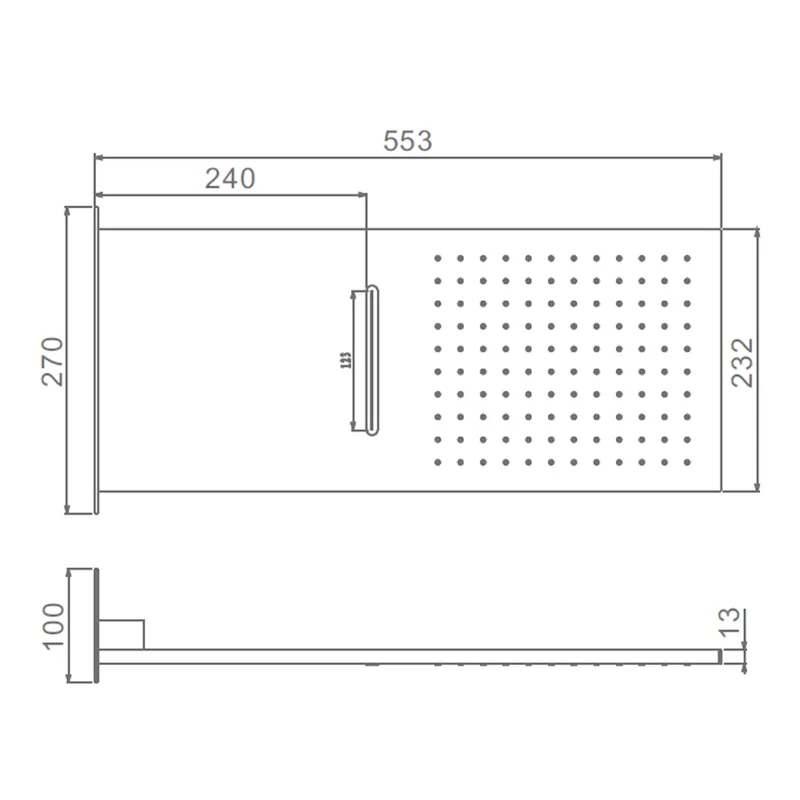 Верхний душ Raglo R452.01.03, золотой сатин