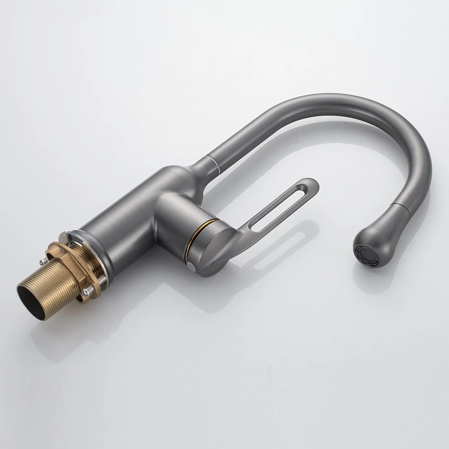 Смеситель для раковины Raffine F101T, оружейная сталь