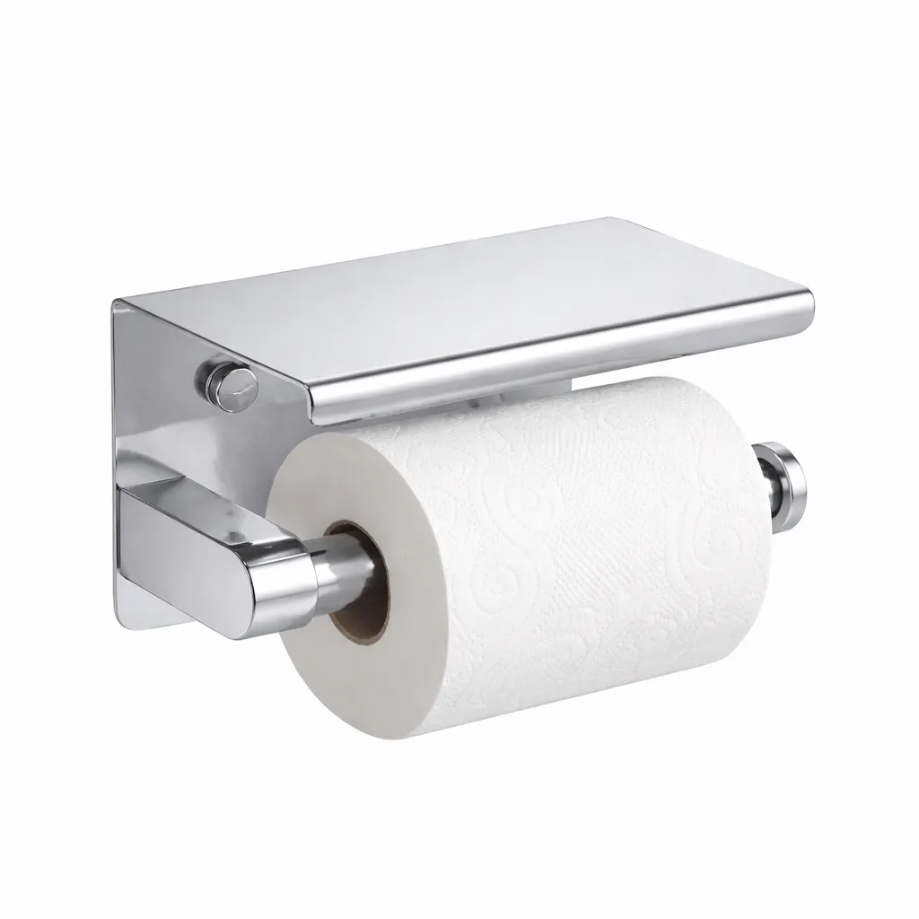 Держатель для туалетной бумаги с полочкой Maretti PB51P113, хром