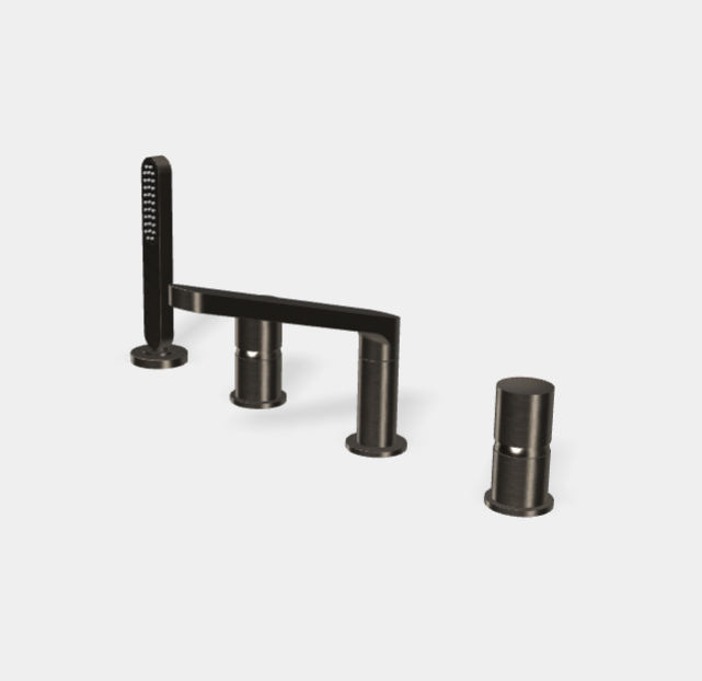 Смеситель для ванны и душа Fima Carlo Frattini Nomos Go, брашированный черный хром (F4174NCS)