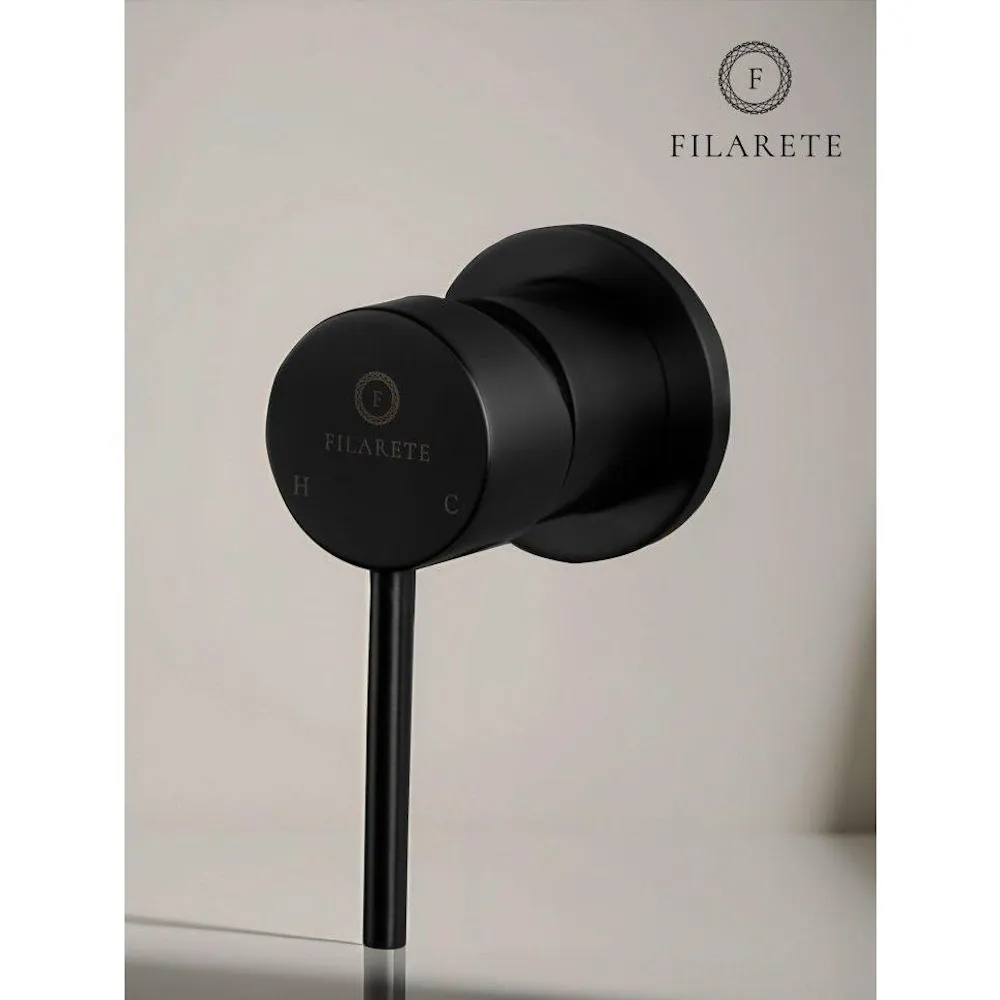 Смеситель для раковины встраиваемый FILARETE Roun FL4020BL, черный