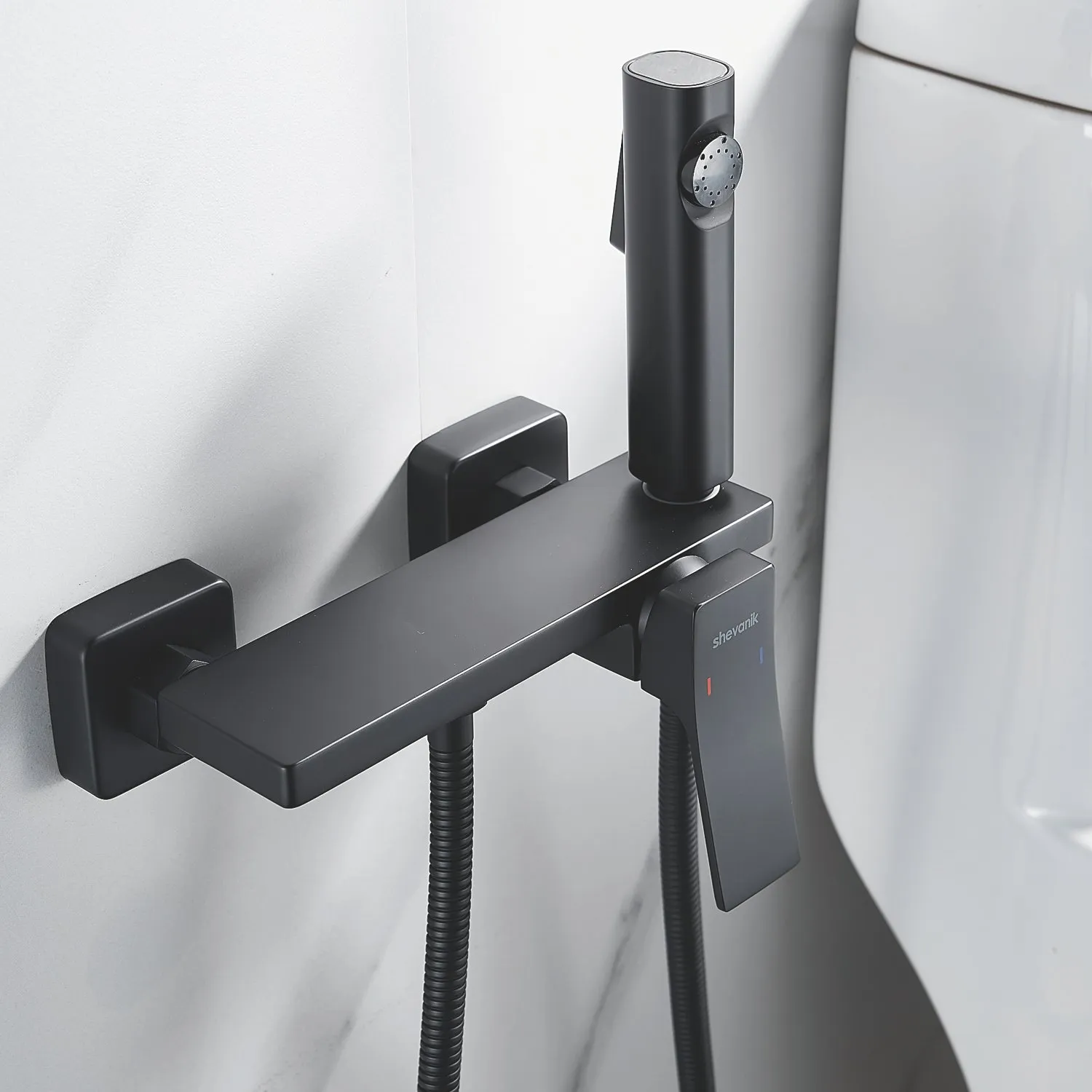 Гигиенический душ со смесителем Shevanik S6105H-1, черный