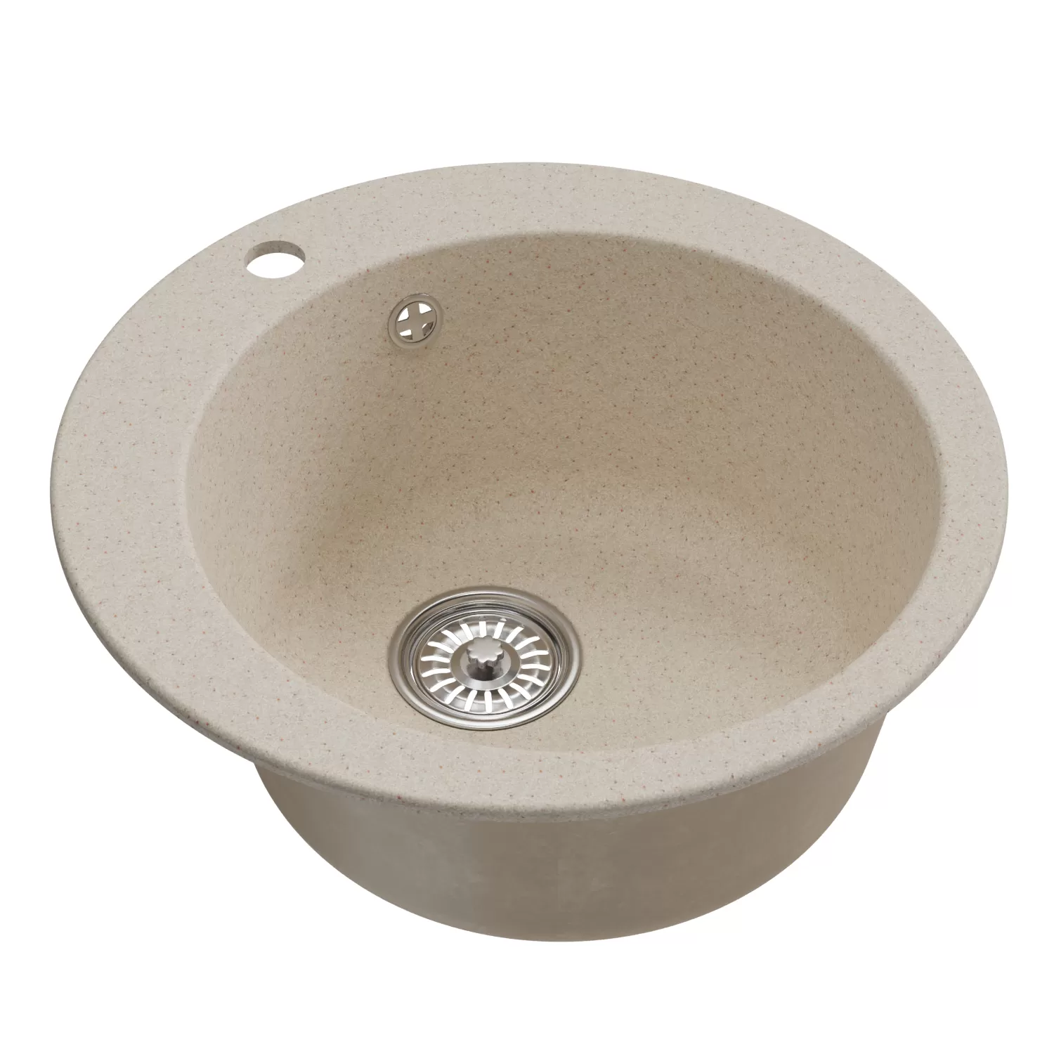 Мойкa MIXLINE ML-GM13 круглая  бежевая (328) 495мм (глуб. чаши 200) NEW (551893)