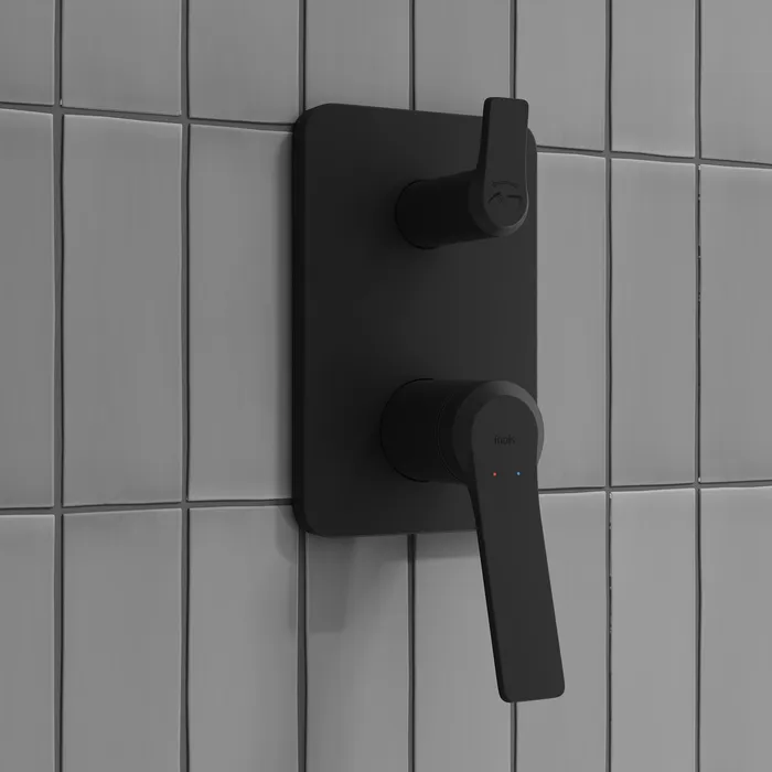 Встраиваемая система с тропическим и ручным душем, матовый черный, Parker, IDDIS, PARBL02i67