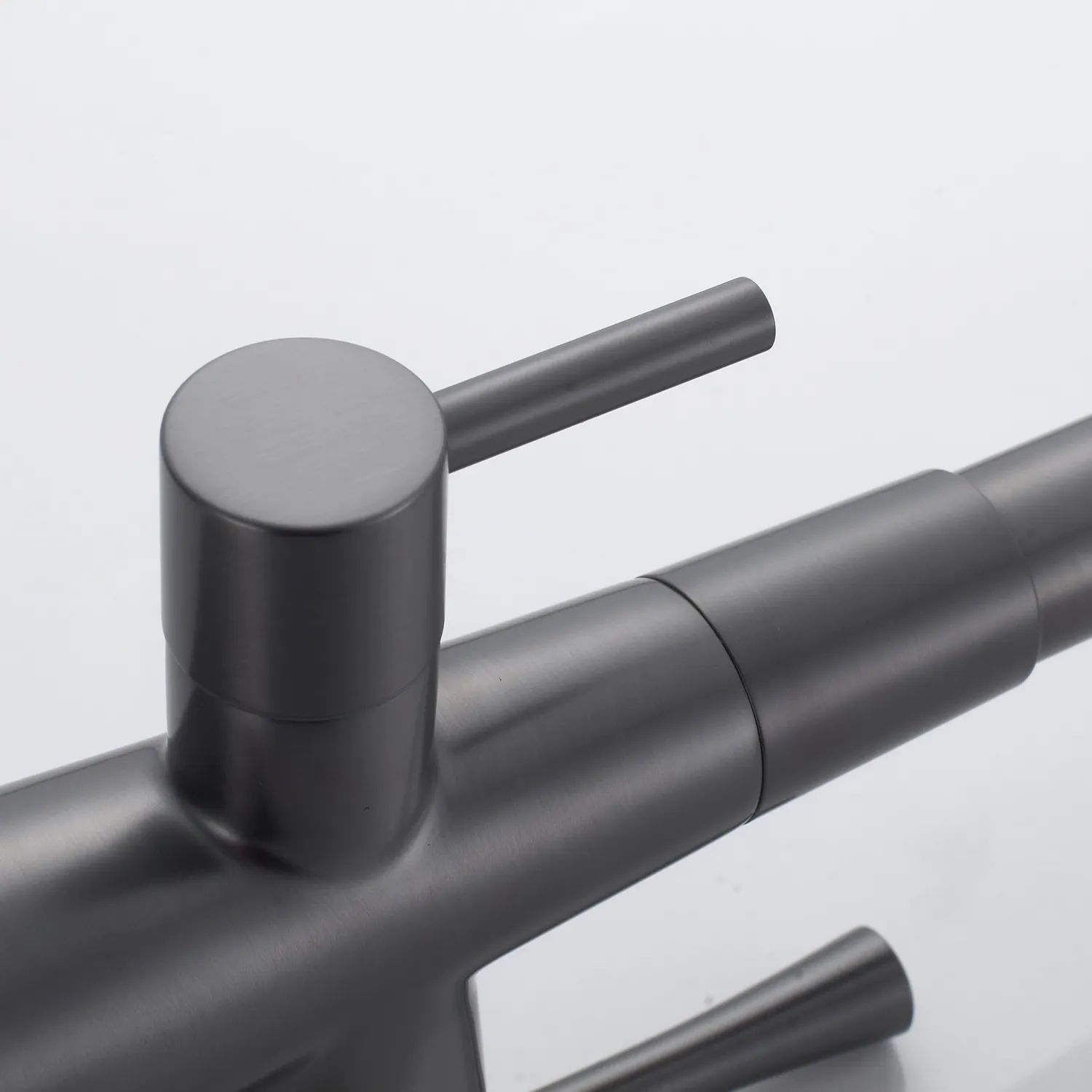 Смеситель для кухни с подключением фильтра Shevanik S428T, оружейная сталь