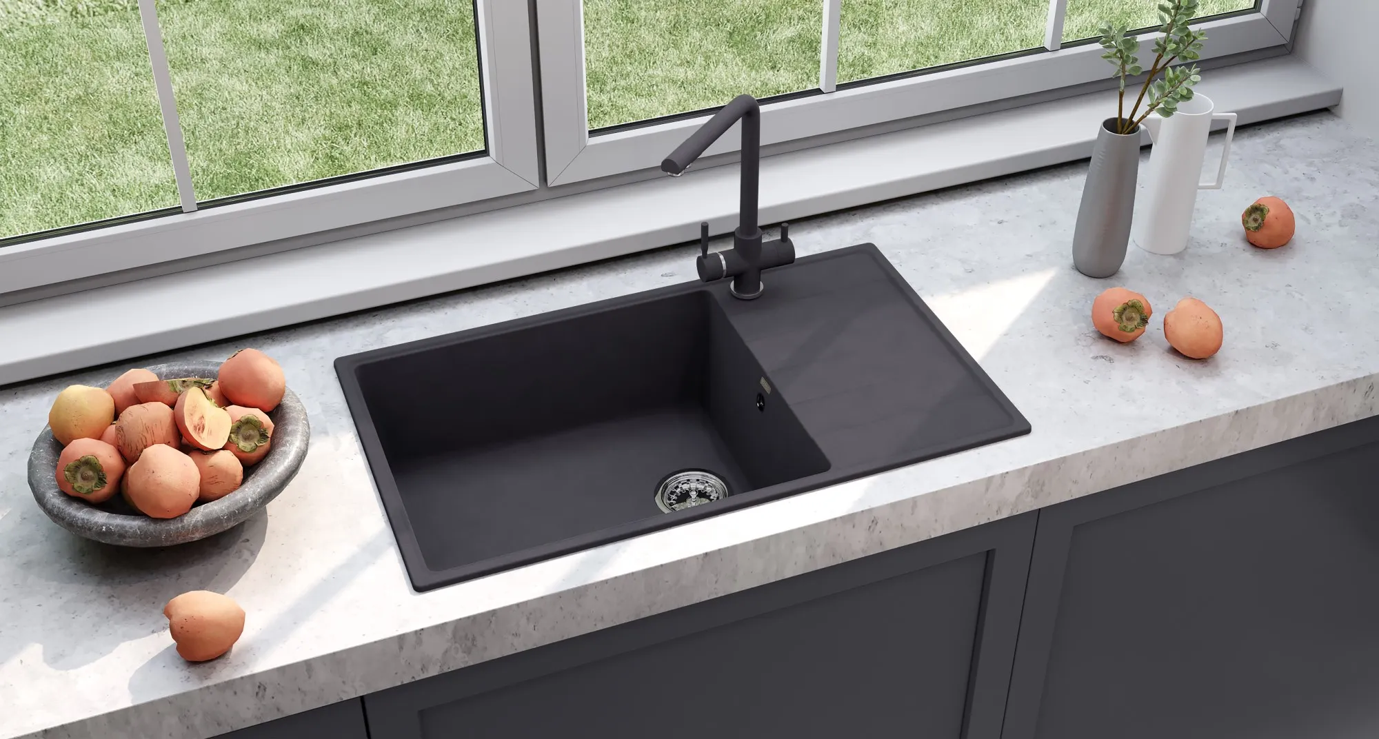 Кухонная мойка Ulgran Quartz Prima 860-08, космос