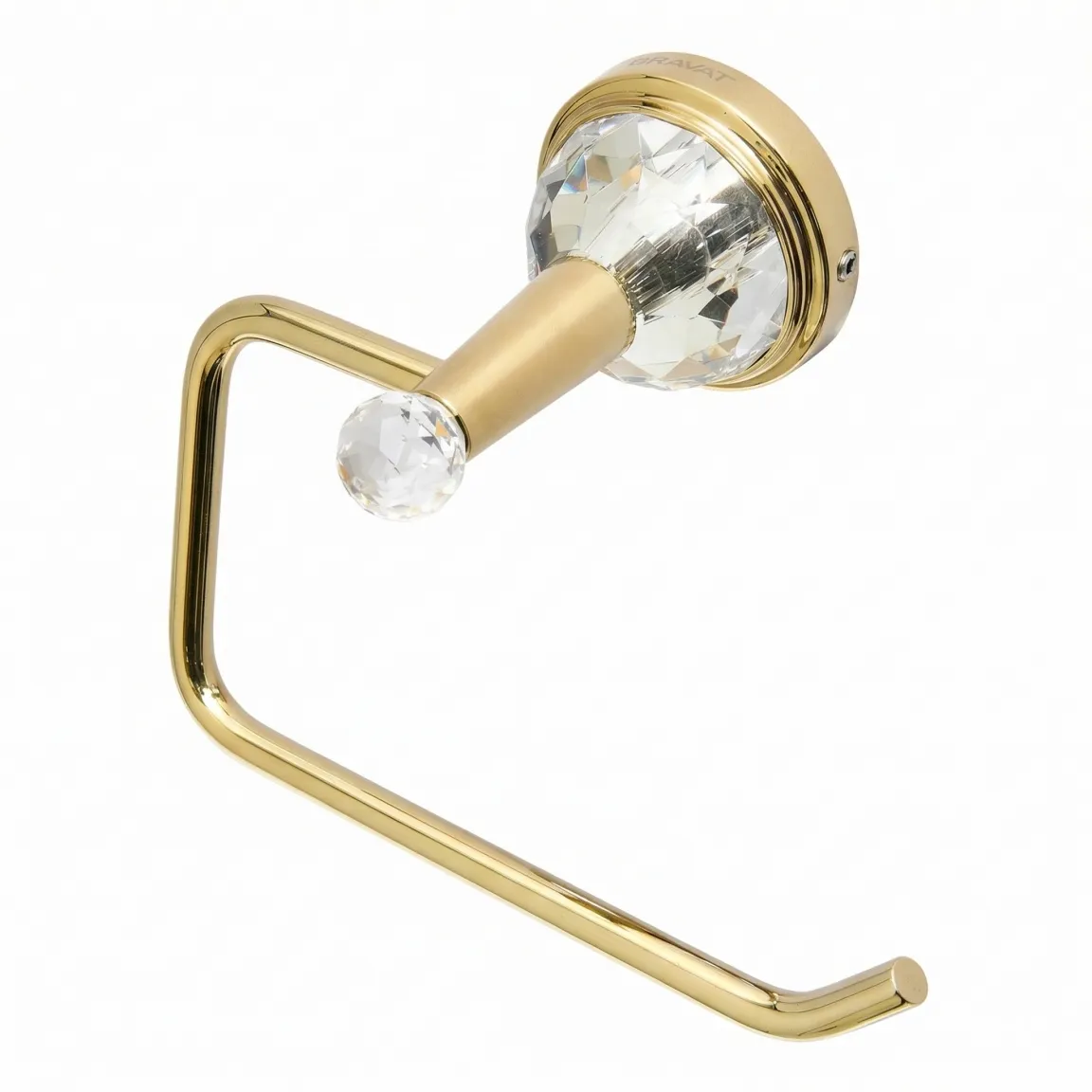 Держатель туалетной бумаги золотой с кристаллами SWAROVSKI BRAVAT (D7285G-SW)