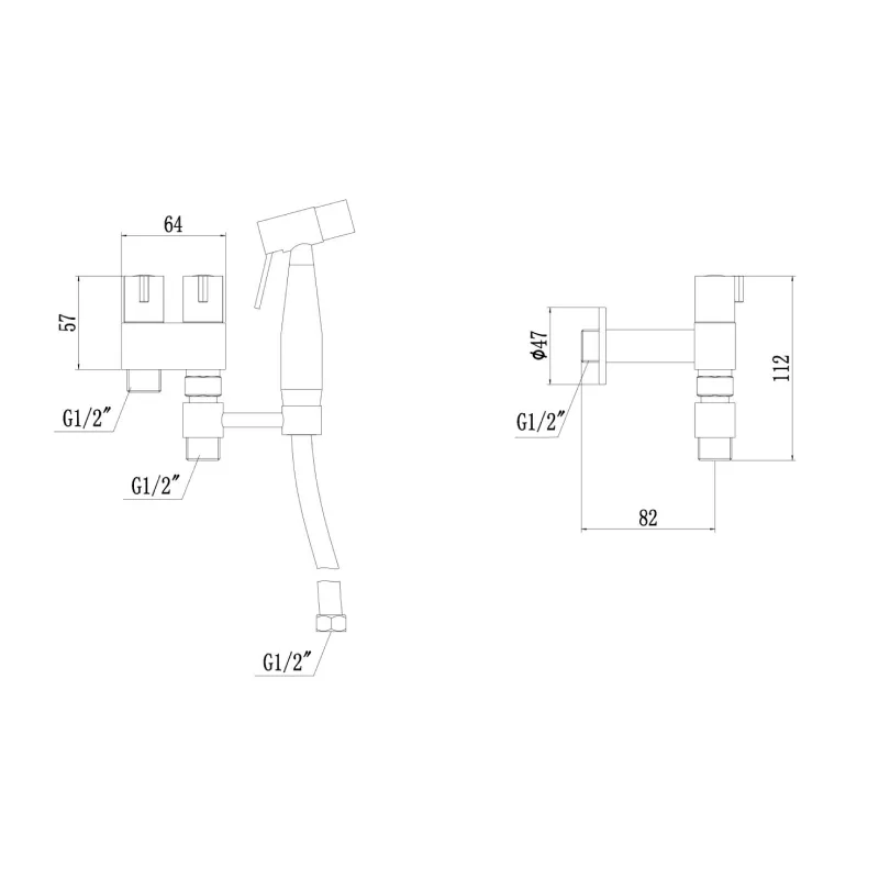 Смеситель для биде Fmark FS-FXQ02Q