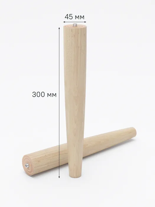 Опора мебельная, 2 шт, массив бука, 30 см, бук светлый, Optima Home, IDDIS, OPH30V1i96