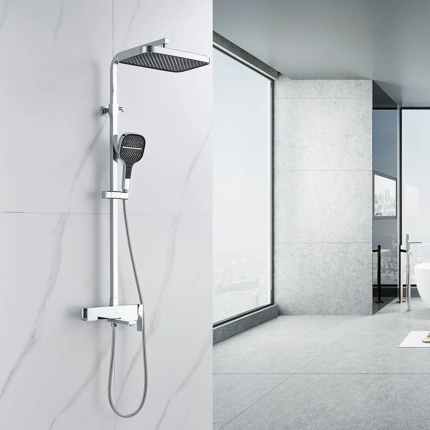 Душевая система Rose R1056, хром