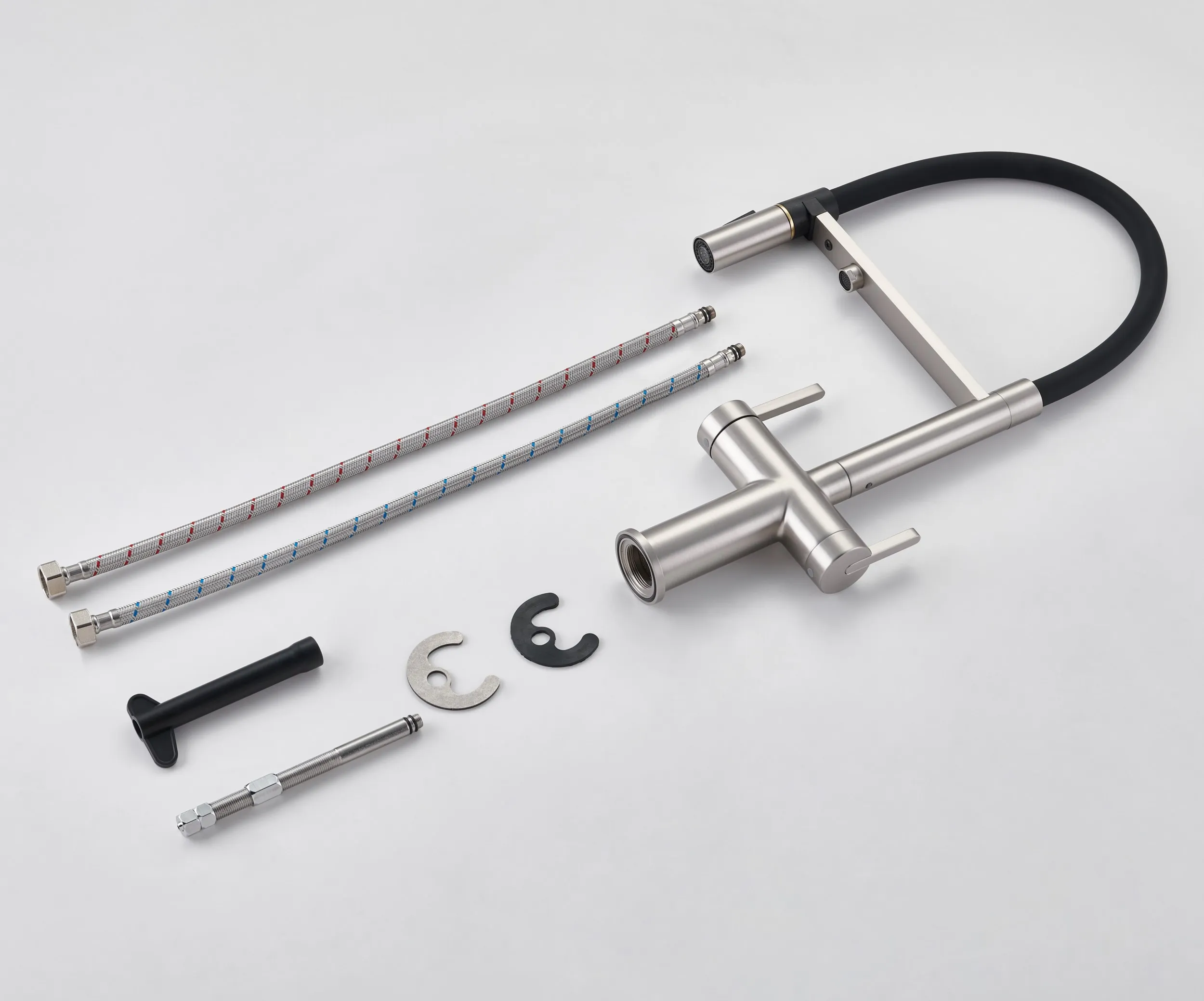 Смеситель для кухни с подключением фильтра для воды Rose R458L, сатин