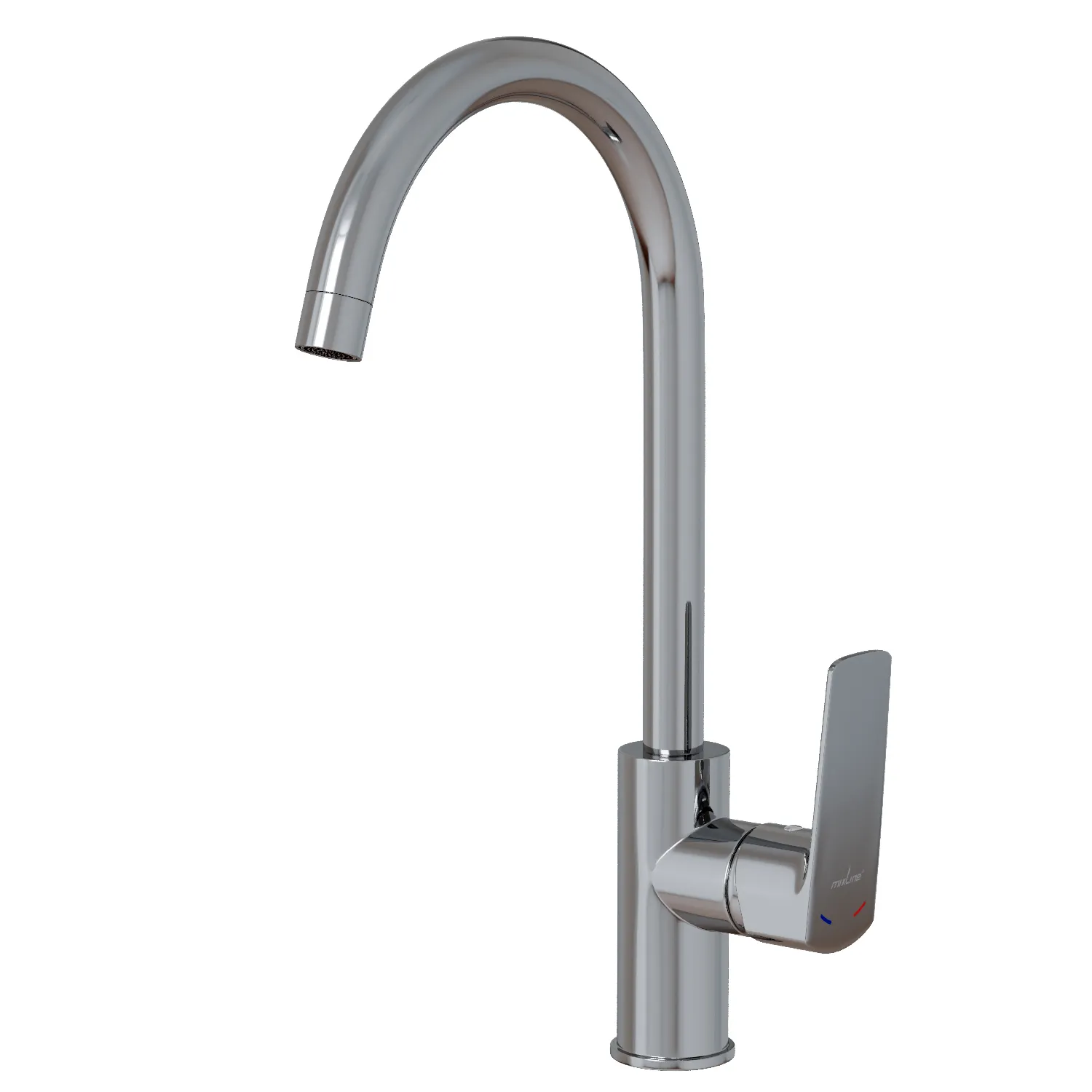 Смеситель для кухни 35k MIXLINE МЛ15-031(ML15-031) выс.излив б/отв бок п/гайку (без подводки) (556663)